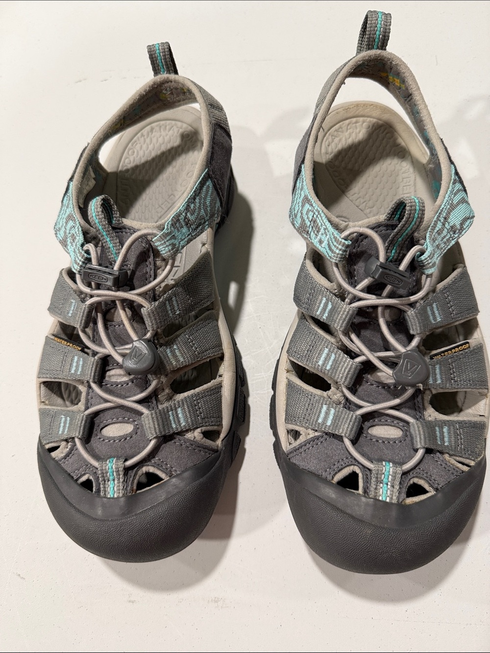 Keen Gray and Teal Outdoor Sandals